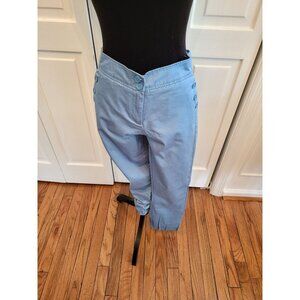 Blue Low Rise Sailor Pants Straight Leg Sag Harbor sz 8 Preppy Old Money Coastal